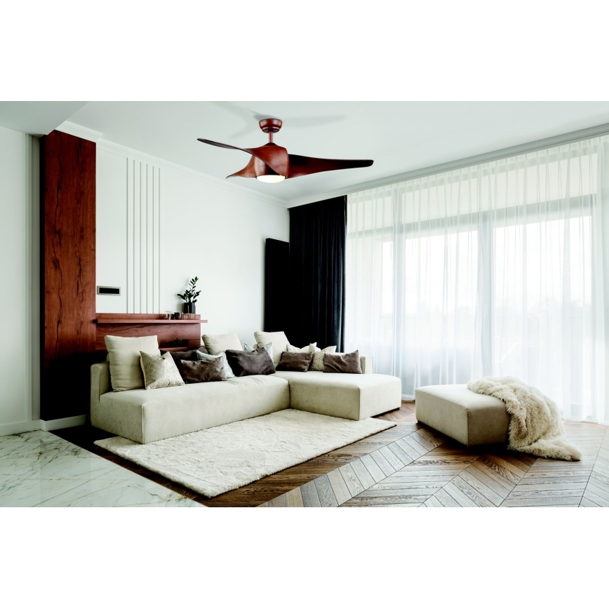 Zambelis 20256 - LED Mennyezeti ventilátor LED/15W/230V 3000/4000/6000 cseresznye + távirányítás