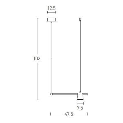 Zambelis 2033 - LED Csillár rúdon LED/7W/230V