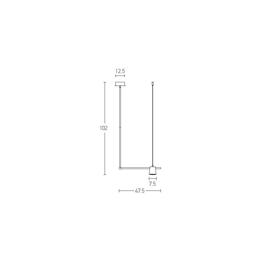 Zambelis 2033 - LED Csillár rúdon LED/7W/230V