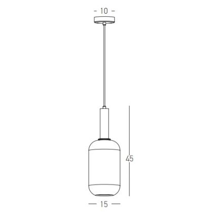Zambelis 22070 - Csillár zsinóron 1xE27/40W/230V átm. 15 cm arany