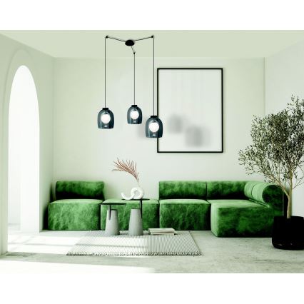 Zambelis 22145 - Csillár zsinóron 3xG9/5W/230V pók fekete