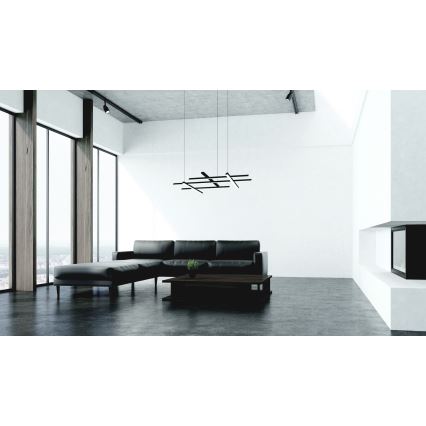 Zambelis 22245 - LED dimmelhető csillár zsinóron LED/80W/230V fekete