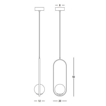 Zambelis 23135 - Csillár zsinóron 1xG9/7W/230V 12x20 cm arany
