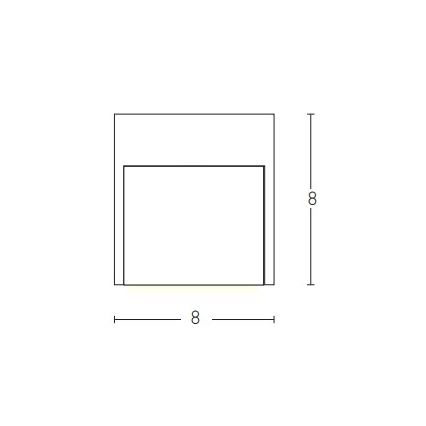 Zambelis E111 - LED Kültéri fali lámpa LED/3W/230V 3000K IP54
