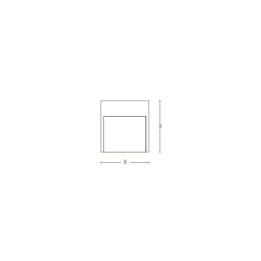 Zambelis E111 - LED Kültéri fali lámpa LED/3W/230V 3000K IP54