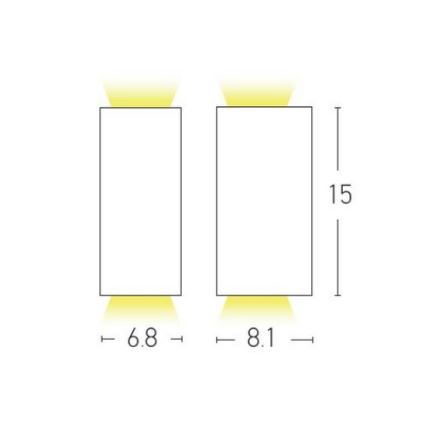 Zambelis E122 - Kültéri fali lámpa 2xGU10/15W/230V IP54 antracit