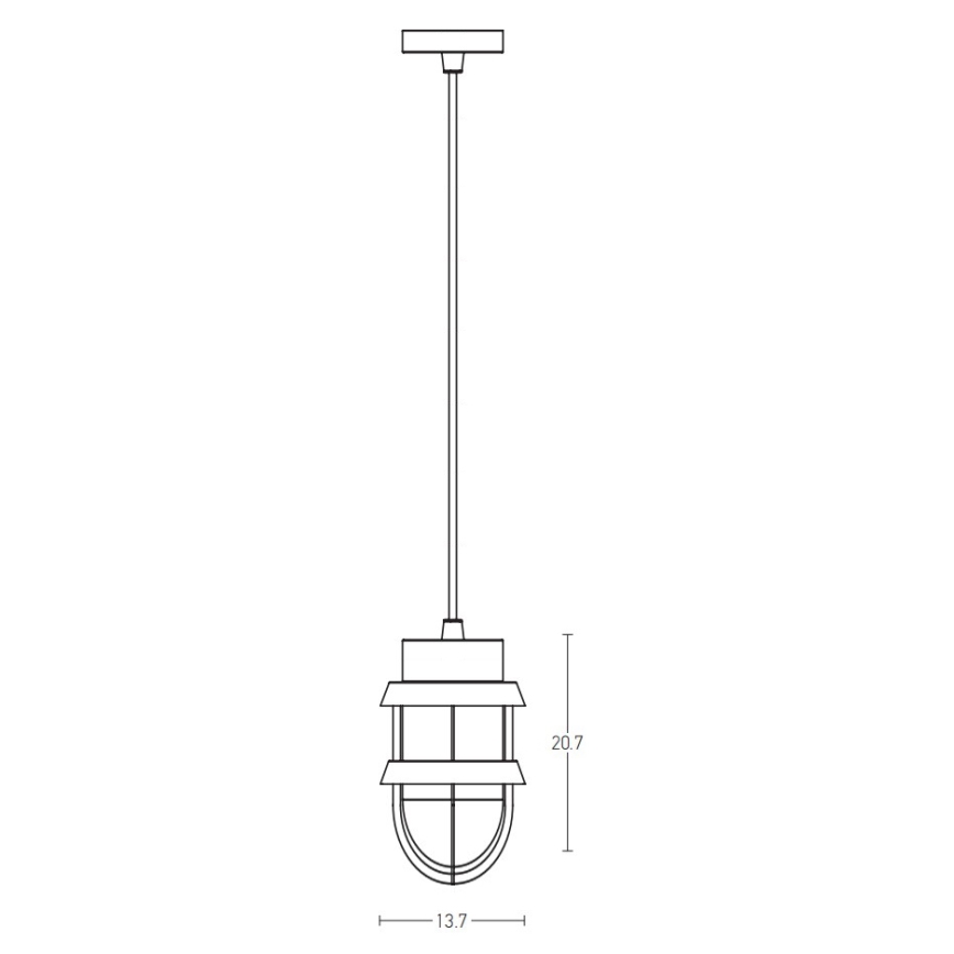 Zambelis E172 - Kültéri csillár 1xE27/40W/230V IP54 barna