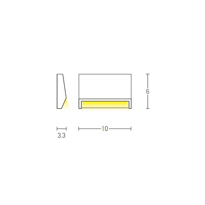 Zambelis E181 - LED Kültéri lépcsőmegvilágító LED/1,5W/230V IP54 antracit
