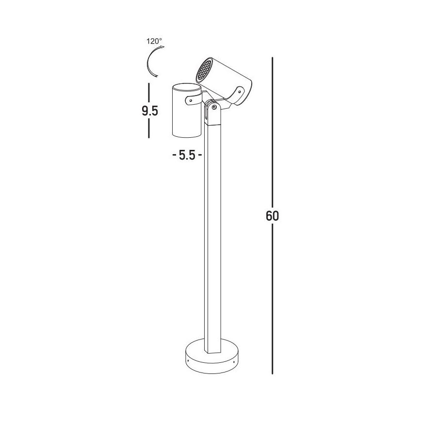 Zambelis E325 - Kültéri lámpa 1xGU10/15W/230V IP54 antracit