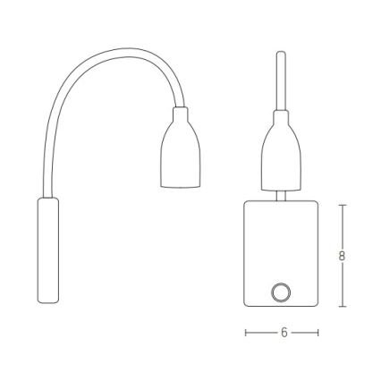 Zambelis H33 - LED Rugalmas kislámpa LED/3W/230V fehér