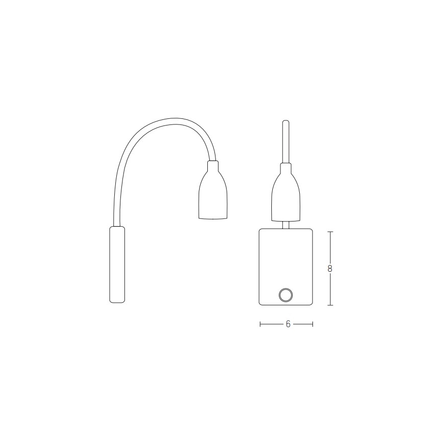 Zambelis H33 - LED Rugalmas kislámpa LED/3W/230V fehér