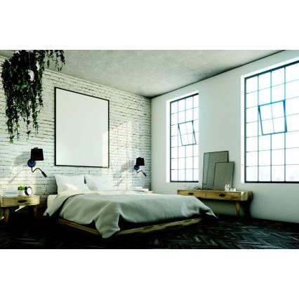 Zambelis H57 - LED flexibilis lámpa LED/3W + 1xE27/40W/230V fekete