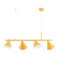 ZELTA kábeles függőlámpa 4xE27/15W/230V sárga