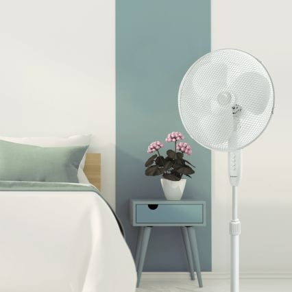 ZEVENTI - FLOW állóventilátor 40W/230V fehér