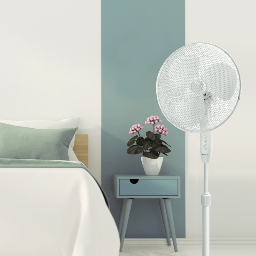 ZEVENTI - FLOW állóventilátor 40W/230V fehér