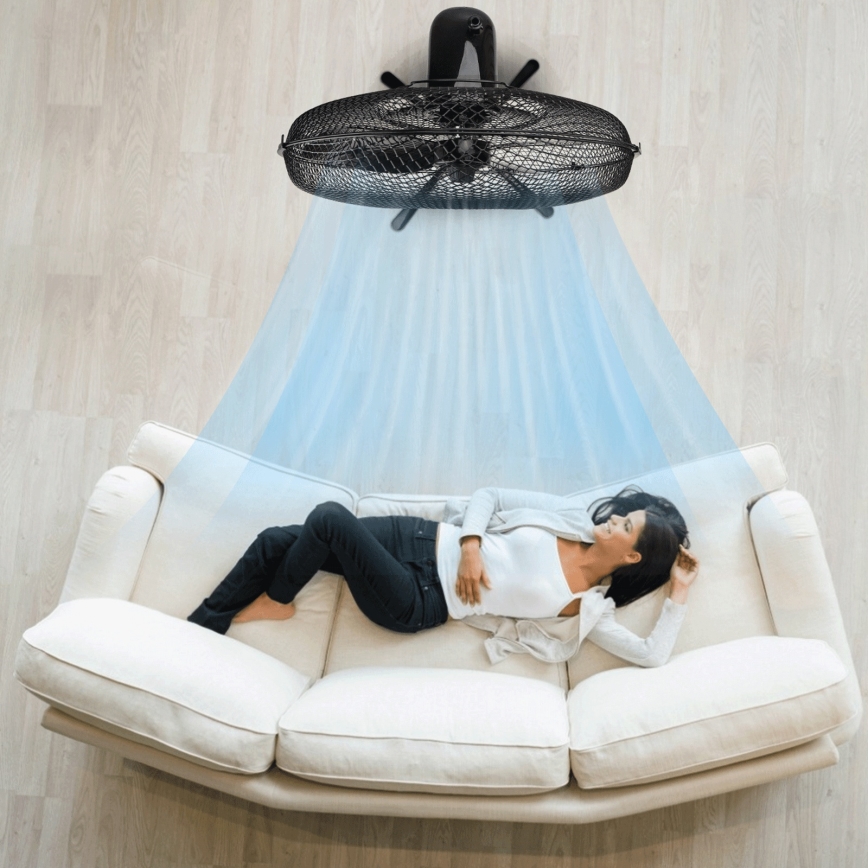 ZEVENTI - FLOW álló ventilátor 40W/230V 120 cm fekete