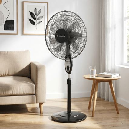 ZEVENTI - Álló ventilátor FLOW 55W/230V 130 cm fekete + távirányító