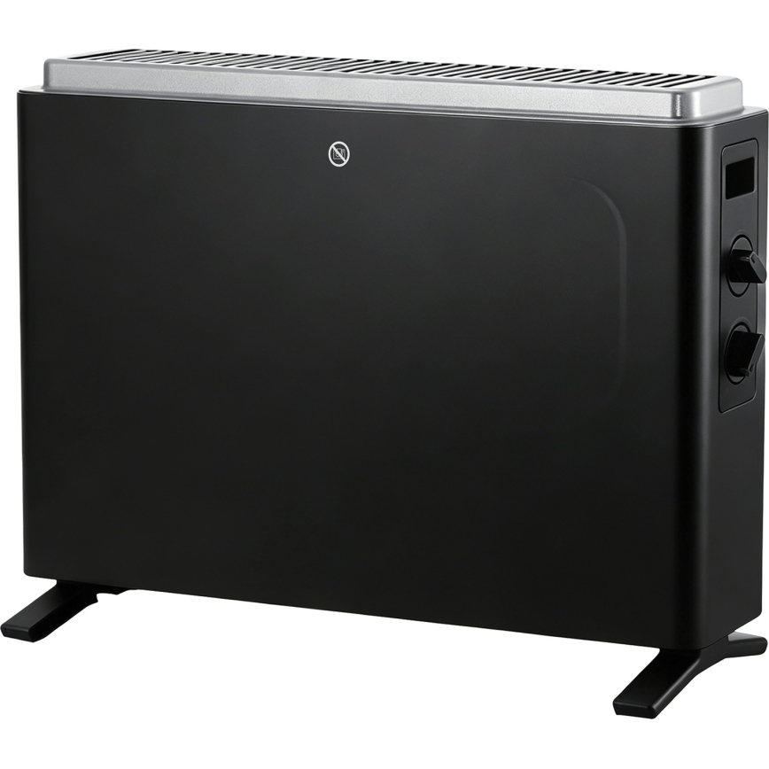 ZEVENTI - Elektromos direkt fűtőtest/konvektor 800/1200/2000W/230V fekete