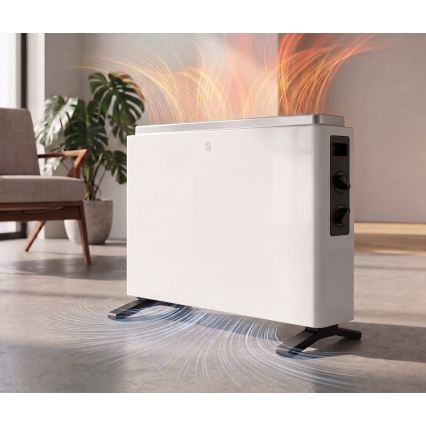 ZEVENTI - Elektromos fűtőtest/konvektor 800/1200/2000W/230V fehér