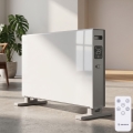 ZEVENTI - Elektromos fűtőtest/konvektor LCD-kijelzővel ECO/1250/2000 W/230 V fehér + távirányító