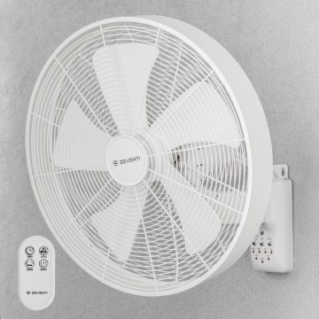 ZEVENTI - Fali ventilátor FREEZE 50W/230V átm. 40 cm fehér + távirányítás