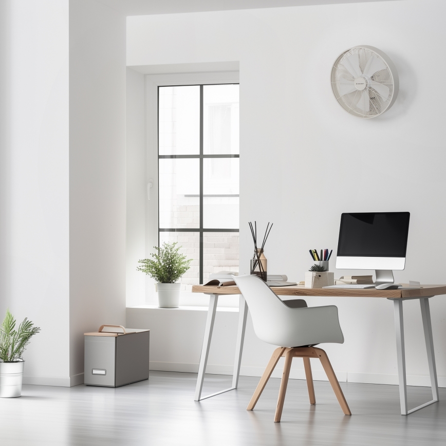 ZEVENTI - Fali ventilátor FREEZE 50W/230V átm. 40 cm fehér + távirányítás