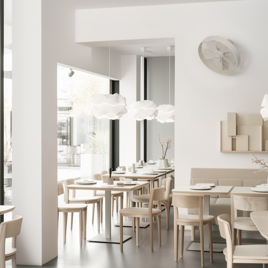 ZEVENTI - Fali ventilátor FREEZE 50W/230V átm. 40 cm fehér + távirányítás