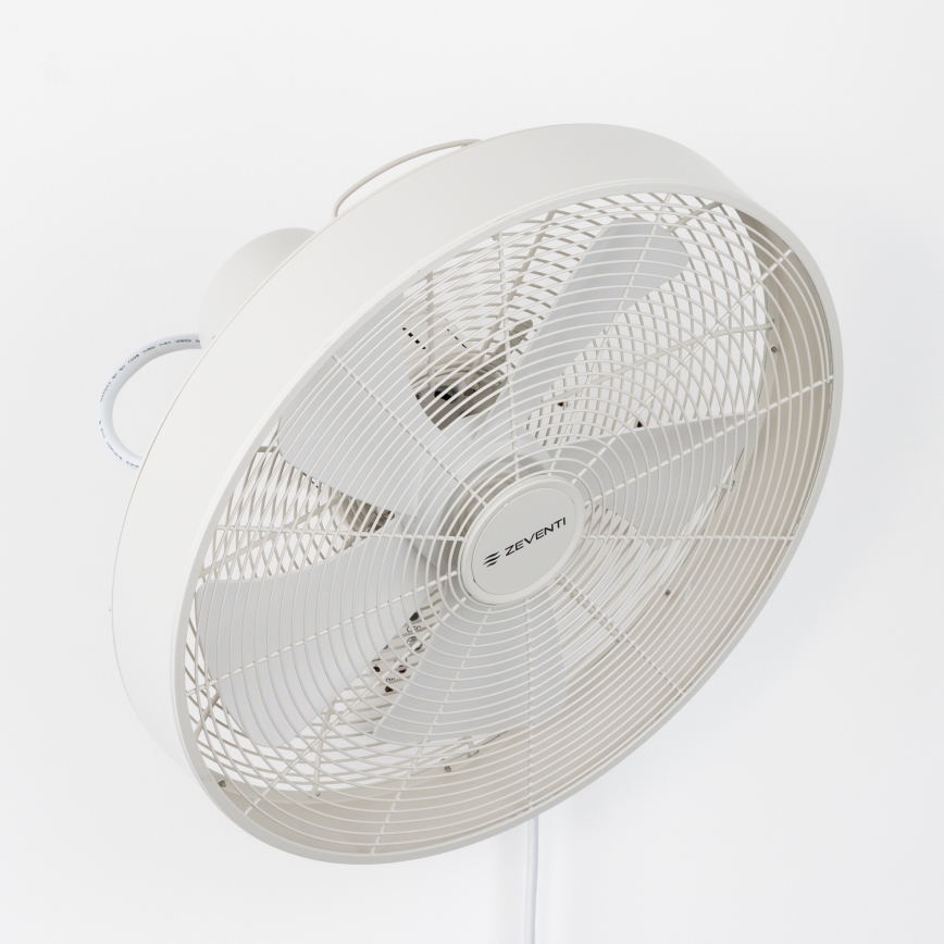 ZEVENTI - Fali ventilátor FREEZE 50W/230V átm. 40 cm fehér + távirányítás