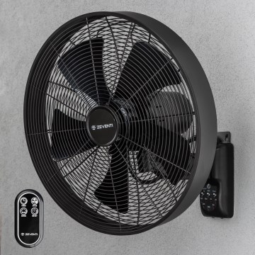 ZEVENTI - Fali ventilátor FREEZE 50W/230V átm. 40 cm fekete + távirányítás