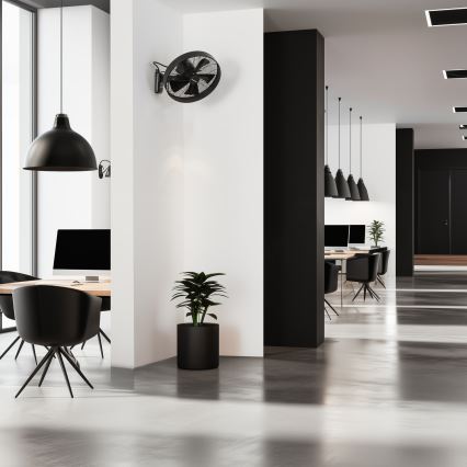 ZEVENTI - Fali ventilátor FREEZE 50W/230V átm. 40 cm fekete + távirányítás