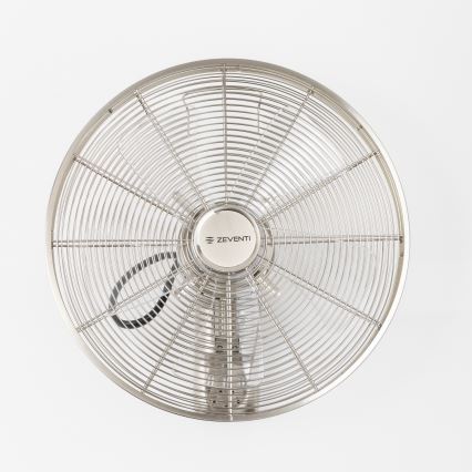 ZEVENTI - Fali ventilátor FREEZE 50W/230V átm. 40 cm matt króm + távirányítás