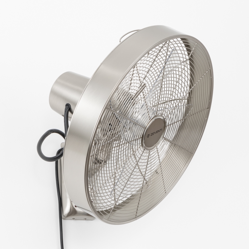 ZEVENTI - Fali ventilátor FREEZE 50W/230V átm. 40 cm matt króm + távirányítás