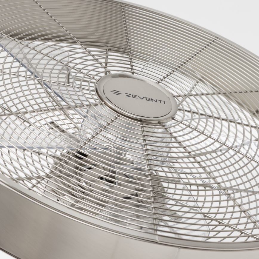 ZEVENTI - Fali ventilátor FREEZE 50W/230V átm. 40 cm matt króm + távirányítás