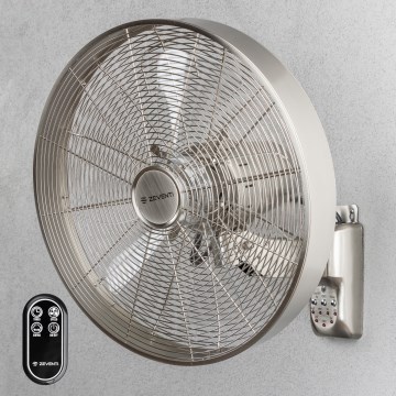ZEVENTI - Fali ventilátor FREEZE 50W/230V átmérő 45 cm matt króm + távirányító