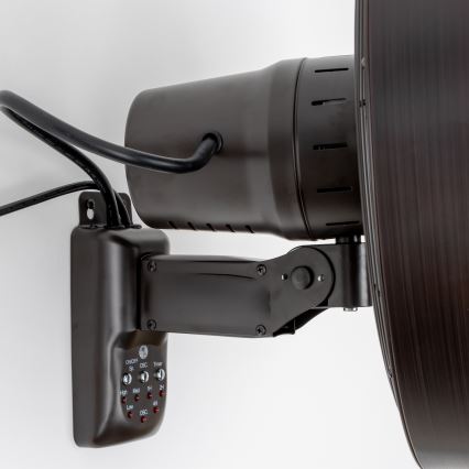 ZEVENTI - Fali ventilátor FREEZE 50W/230V átm. 40 cm fekete/barna + távirányítás