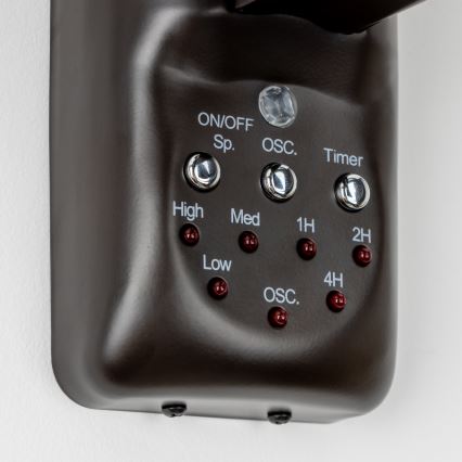 ZEVENTI - Fali ventilátor FREEZE 50W/230V átm. 40 cm fekete/barna + távirányítás