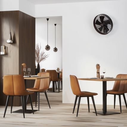 ZEVENTI - Fali ventilátor FREEZE 50W/230V, átmérő 45 cm, fekete/barna + távirányító