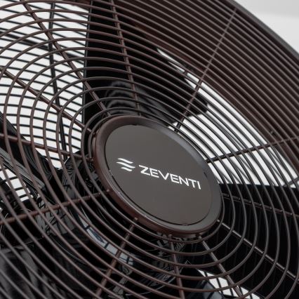 ZEVENTI - Fali ventilátor FREEZE 50W/230V, átmérő 45 cm, fekete/barna + távirányító