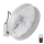 ZEVENTI - Falra szerelhető ventilátor FANNY 50W/230V Ø 45 cm matt króm + távirányító