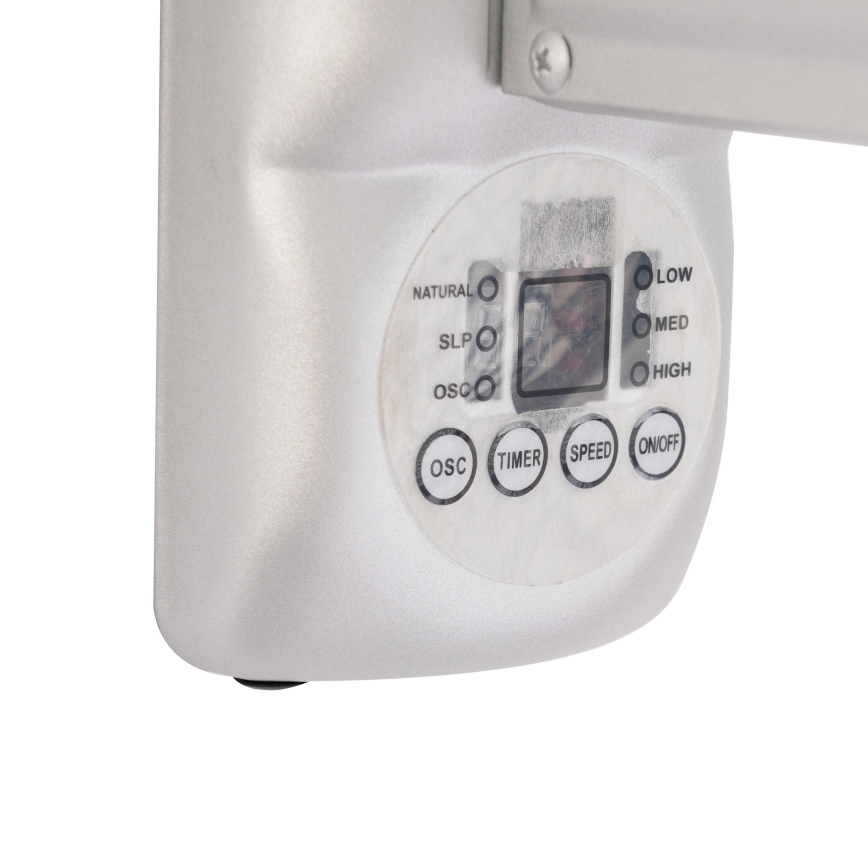 ZEVENTI - Falra szerelhető ventilátor FANNY 50W/230V Ø 45 cm matt króm + távirányító