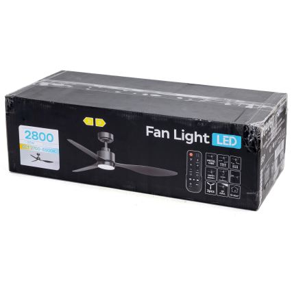ZEVENTI - LED dimmelhető mennyezeti ventilátor ULUWATU LED/20W/230V 2700-6500K 132 cm fekete + távirányító