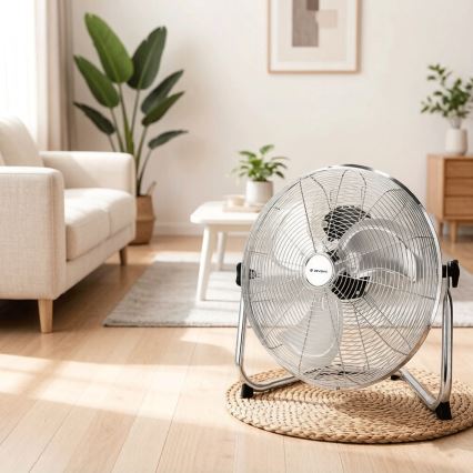 ZEVENTI - FLOW álló ventilátor 60W/230V 44,5 cm fényes króm