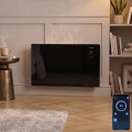 ZEVENTI - Intelligens fali elektromos fűtőtest/konvektor LCD kijelzővel 1000/2000W/230V Wi-Fi fekete