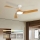 ZEVENTI - LED dimmelhető mennyezeti ventilátor AERYS LED/24W/230V 3000/4000/6000K Wi-Fi Tuya fehér/tölgy + távirányító