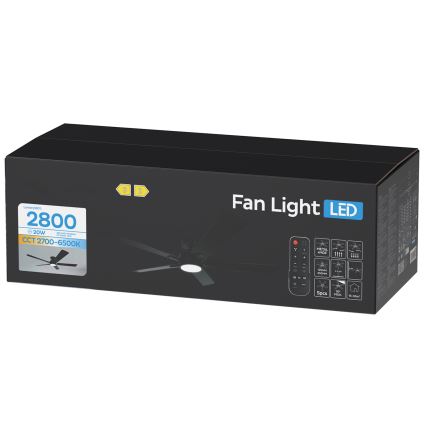 ZEVENTI - LED dimmelhető mennyezeti ventilátor WAIKIKI LED/20W/230V 2700-6500K 132 cm fekete + távirányító