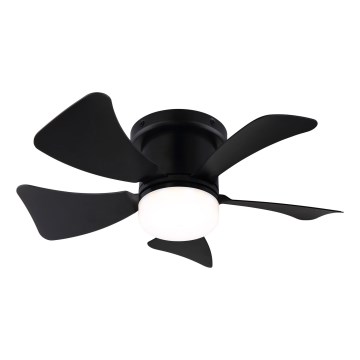 ZEVENTI - LED dimmelhető mennyezeti ventilátor MUNDAKA LED/10W/230V 3000-6500K fekete + távirányító