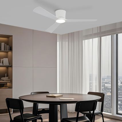 ZEVENTI - LED dimmelhető mennyezeti ventilátor AUREX LED/24W/230V 3000/4000/6000K Wi-Fi Tuya fehér + távirányító