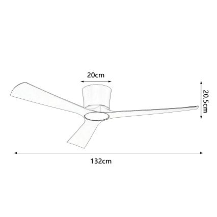 ZEVENTI - LED dimmelhető mennyezeti ventilátor AUREX LED/24W/230V 3000/4000/6000K Wi-Fi Tuya fehér + távirányító