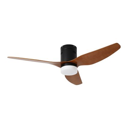 ZEVENTI - LED mennyezeti ventilátor PADUA LED/18W/230V 3000/4000/6000K Wi-Fi Tuya fekete/barna + távirányító