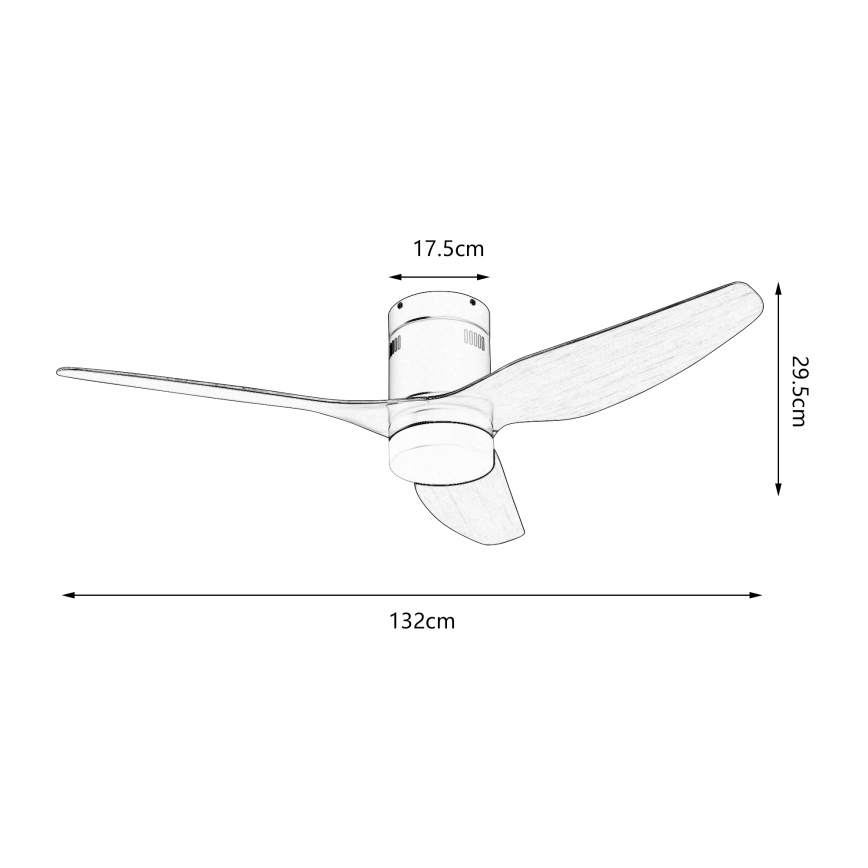 ZEVENTI - LED mennyezeti ventilátor PADUA LED/18W/230V 3000/4000/6000K Wi-Fi Tuya fekete/barna + távirányító